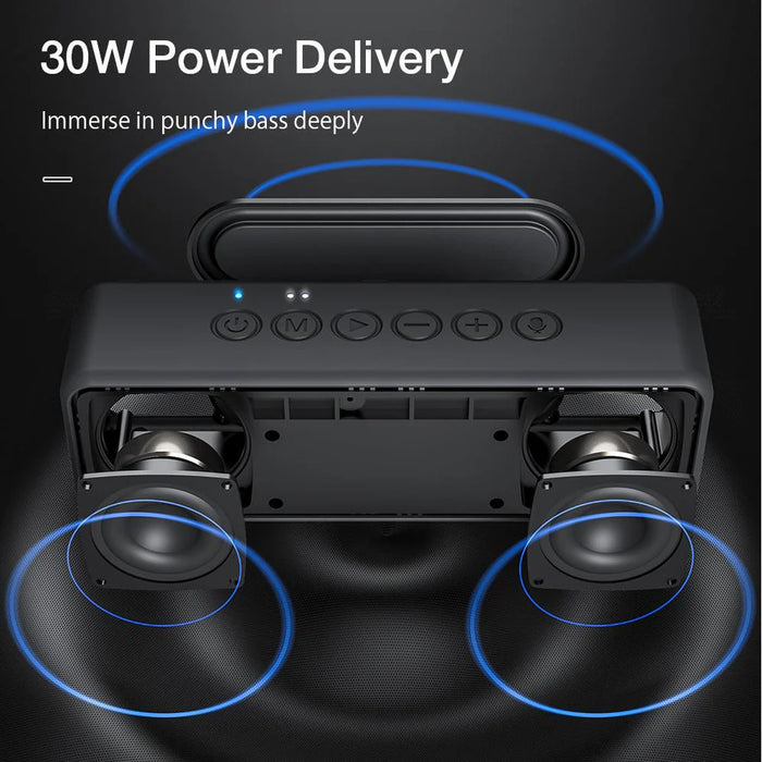 XDOBO® X Series Wireless Bluetooth Speaker - Ηχείο 30W με μεγάλη μπαταρία για εκτεταμένη χρήση σε εξωτερικούς χώρους και αδιάβροχη