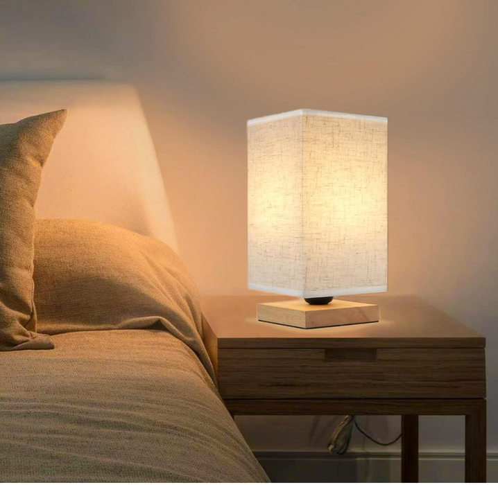 Vintage kinesisk stil lampe - Træ skrivebordslampe med retro landskabsmaleri, ideel til rumdekoration og personlig belysning - Perfekt bordlampe til antik-entusiaster