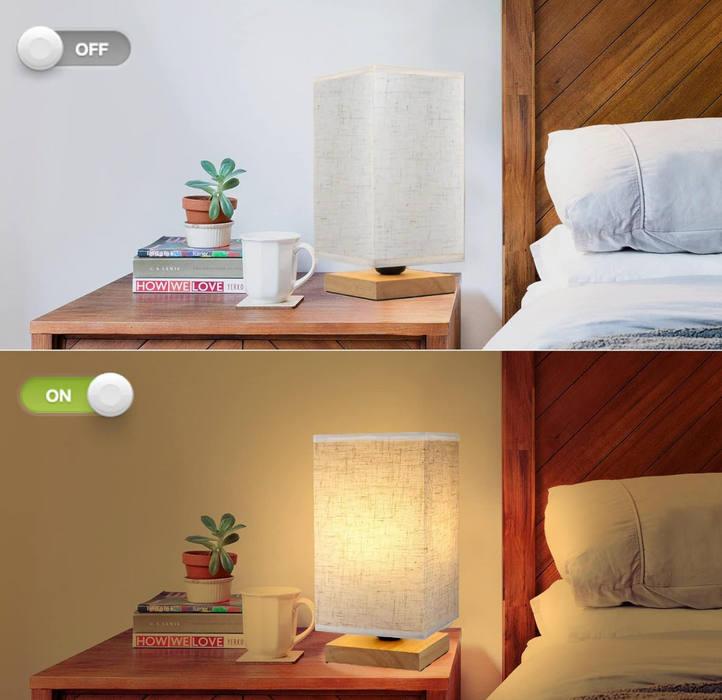 Vintage kinesisk stil lampe - Træ skrivebordslampe med retro landskabsmaleri, ideel til rumdekoration og personlig belysning - Perfekt bordlampe til antik-entusiaster