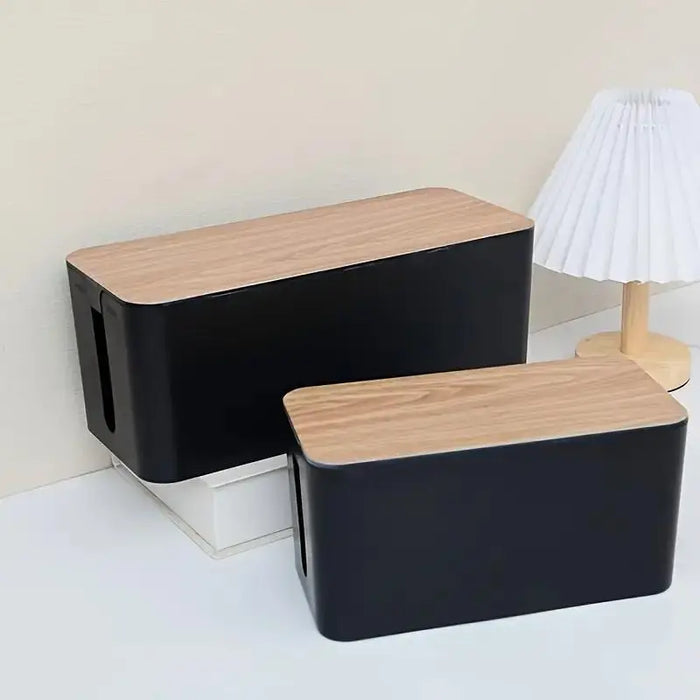 Cable Management Box — Hide Wires & Power Strips | TV Cord Organiser for Home & Office