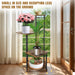 4-Tier Wood & Metal Plant Stand – Indoor & Outdoor, 80 x 30 x 30 cm