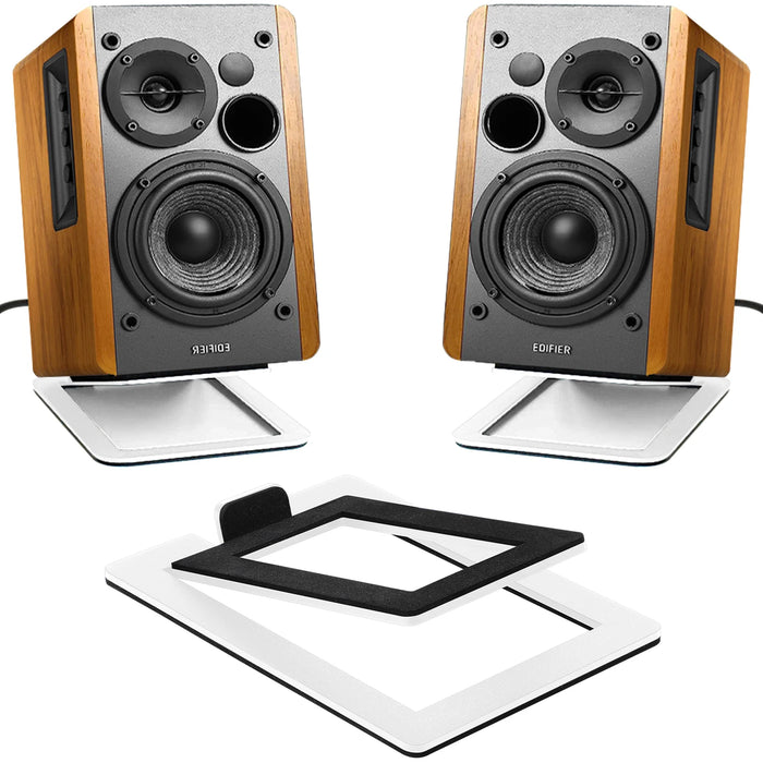 Desktop Speaker Stand (Single) — Carbon Steel Base for Laptop & Desktop Speakers, Shock-Absorbing