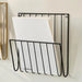 Wall-Mounted Iron File Holder — Single-Tier Magazine & Letter Rack (Gold or Black)