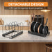 Expandable Pan & Lid Organiser Rack – 10 Adjustable Dividers, 2 Metal Frames