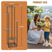 6-Tier Corner Plant Stand — Metal Frame with Wooden Shelves for Indoor & Outdoor