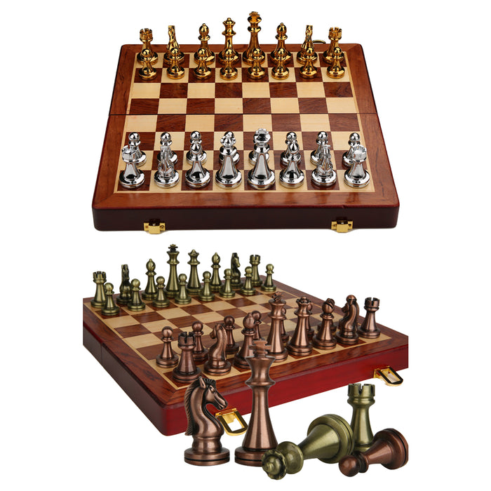 Pro Metal Magnetic Chess Set – Folding Travel Board for Adults & Kids