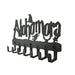 Alohomora Letter Metal Wall Key Holder — 7-Hook Decorative Organiser