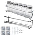 2-Pack Metal Wall-Mounted Spice Rack – Single-Layer Carbon Steel Hanging Organiser