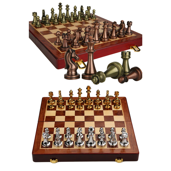 Pro Metal Magnetic Chess Set – Folding Travel Board for Adults & Kids