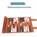 Portable Backgammon Set – Roll-Up Travel Board for Adults & Children