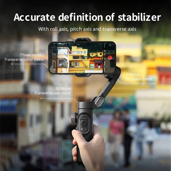 3-Axis Handheld Gimbal Stabiliser SmartXE — AI Face Tracking for iPhone & Android