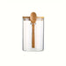 Borosilicate Glass Storage Jar with Bamboo Lid & Spoon, 620ml
