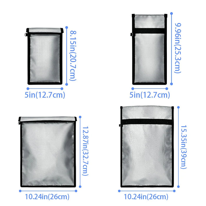Waterproof, Fireproof Faraday Bag for Laptops, Tablets & Phones — Grey