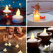 12-Pack LED Floating Tea Lights — Waterproof Flameless Flicker