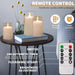 Acrylic Flameless Flickering Candles with Remote & Timer — Battery LED Pillars