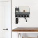 Wall-mounted Key and Mail Shelf with 5 Hooks - Wooden Entryway Rack