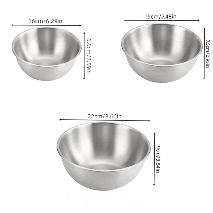 Stainless Steel Cooking Mixing Bowl with Scale — Large Capacity