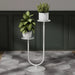 Metal Vertical Plant Stand with Dual Holders – Pot Rack for Living Room, Balcony & Office