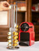Silver Rotating Coffee Capsule Rack – 360° Base, Holds 40 Pods