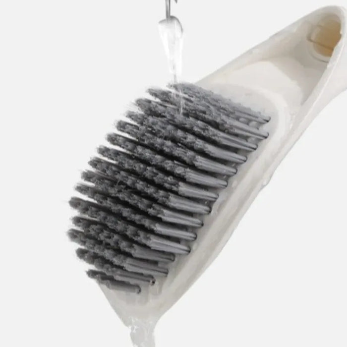 Swan-shaped Long-handle Toilet Brush with Holder — Dense Bristles, ABS (White/Blue/Black)