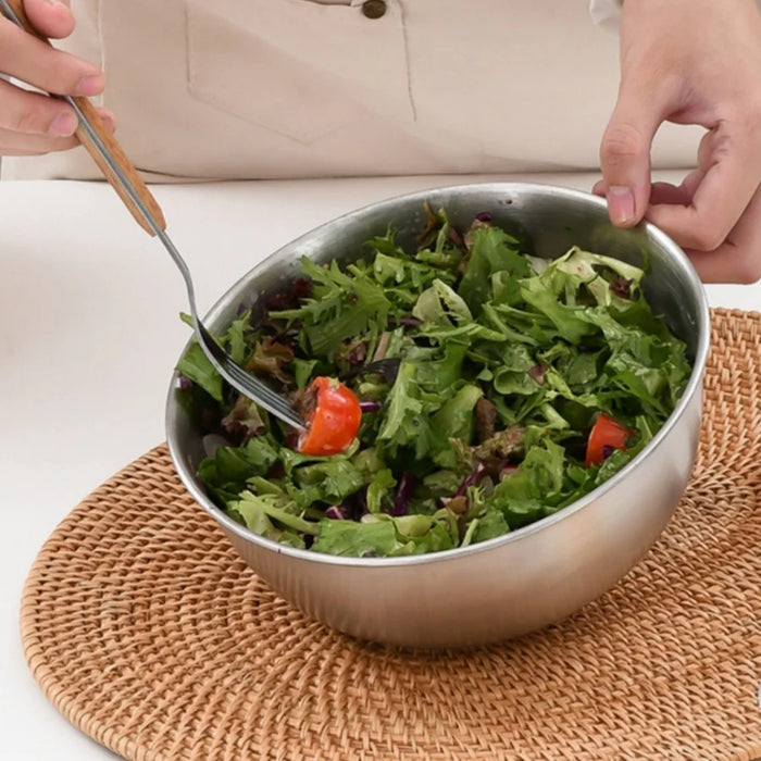 Stainless Steel Cooking Mixing Bowl with Scale — Large Capacity