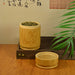 Handmade Bamboo Tea Canister with Sealing Lid — Carved Storage Box
