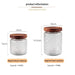 Vintage Glass Canister with Wooden Lid — Airtight Embossed Jar (M)
