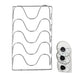 5-Tier Wall-Mounted Pot Lid Rack — Stainless Steel, Foldable, Space-Saving