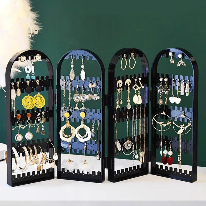 Screen Jewellery Display Rack – Plastic Earring & Jewellery Stand, 28×10cm