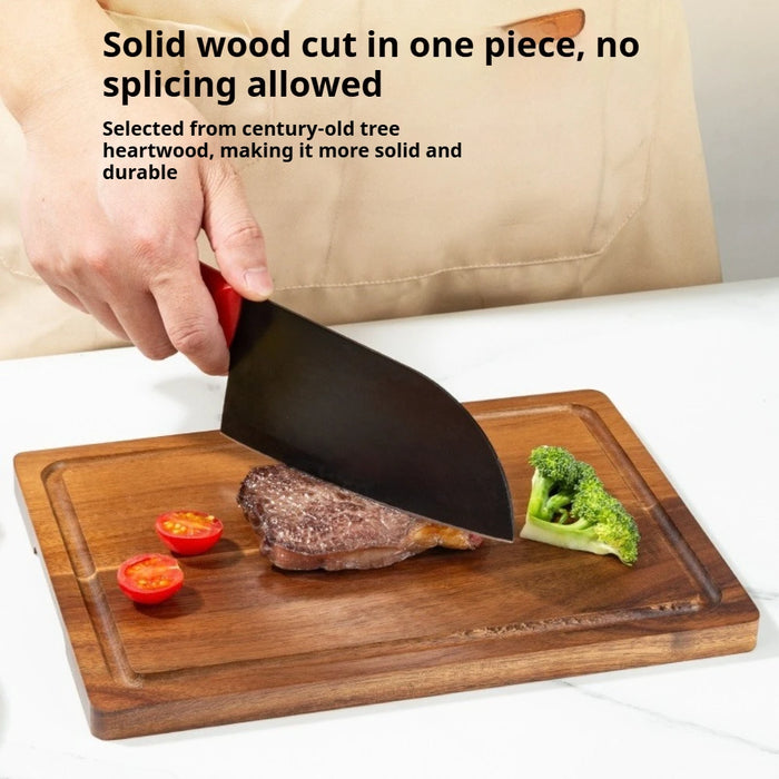 Wooden Double‑Sided Cutting Board — Rectangle, M & L — Charcuterie, Pizza & Bread Serving Board