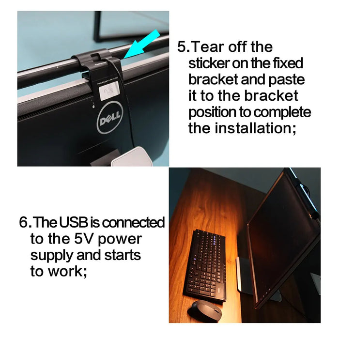 30cm LED Monitor Light Bar — CCT & RGB USB Dimmable Desk Lamp