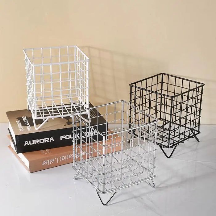 Square Coffee Pod Holder — Large Capacity Iron Capsule Storage