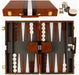 Travel-Size Leather Backgammon Set — High-Quality Wholesale, Light Brown