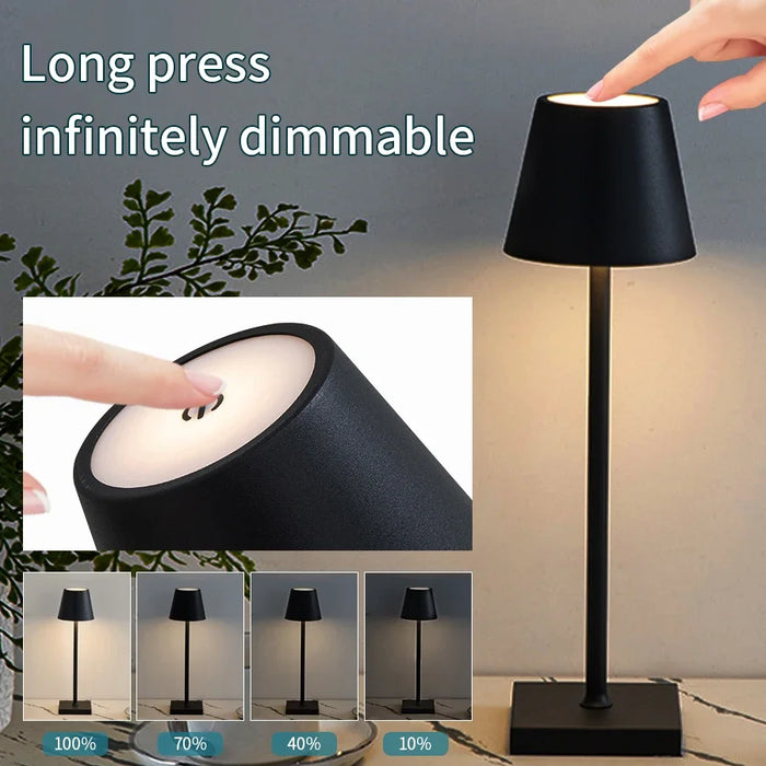 LED Stolna Lampa - Usb Punjenje, Vodootporna, Bežični Dodir za Bar, Restoran, Hotelsku Spavaću Sobu - Idealno Rješenje za Ambijentalno Osvjetljenje za Ugostiteljsku Industriju