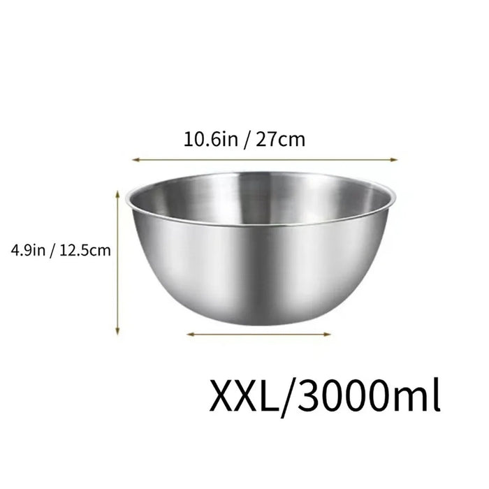 Stainless Steel Salad & Mixing Bowl (with Scale) — 5 sizes 700–3000ml