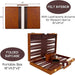 Classic 3‑in‑1 Backgammon Travel Set with Leather Case — Chess & Checkers (11/15/18 inch)