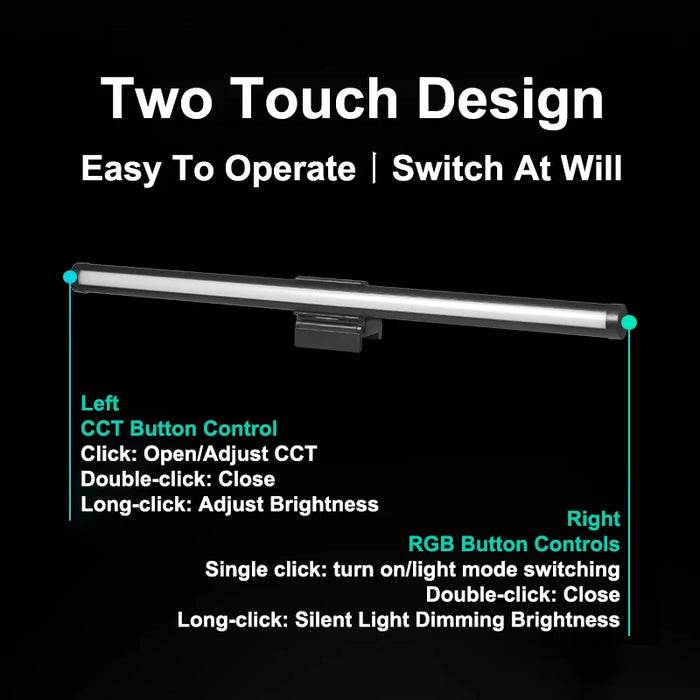 Monitor Light Bar — Stepless Dimmable LED Screen Lamp for Work & Gaming