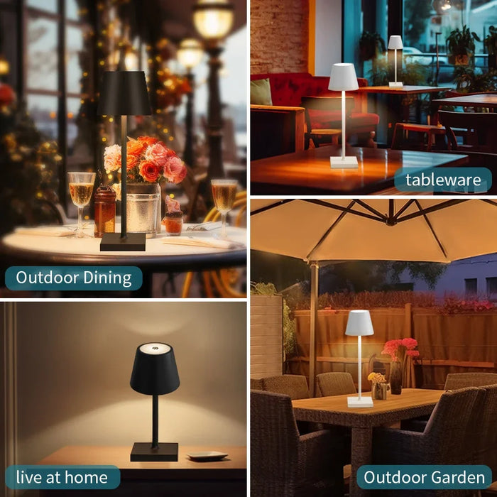 LED Stolna Lampa - Usb Punjenje, Vodootporna, Bežični Dodir za Bar, Restoran, Hotelsku Spavaću Sobu - Idealno Rješenje za Ambijentalno Osvjetljenje za Ugostiteljsku Industriju
