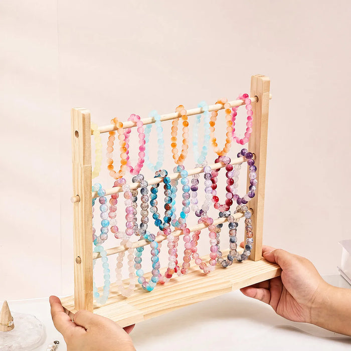 Pine Jewellery Storage Rack – Desktop Bracelet & Watch Display (2/3/4 tiers)