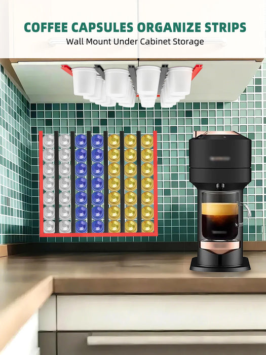 Wall‑mount Coffee Pod Organiser — Under‑cabinet Capsule Holder