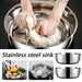 Stainless Steel Large Mixing Bowl — Deep 32cm, Non-stick Finish