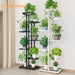 Metal Plant Stand — 4/6/8-Tier Flower Pot Rack, White or Dark Grey