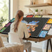Foldable Puzzle Storage Table — 6-Drawer Organiser with Felt Top