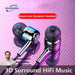 3.5mm Wired In‑Ear Earphones with Microphone — HIFI Bass Stereo