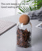 Hand‑blown Glass Storage Jars with Ball Cork Stopper — Transparent Kitchen Organiser for Tea, Spices & Nuts