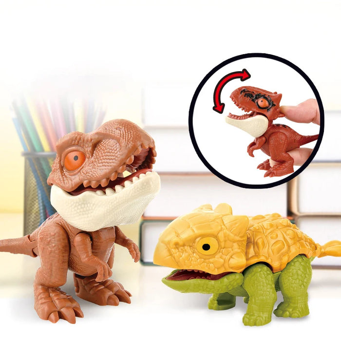 Mini Cartoon Tyrannosaurus Finger Dinosaurs — Plastic Finger Puppets (5/10/20)