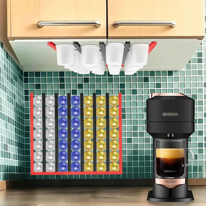 Wall‑mount Coffee Pod Organiser — Under‑cabinet Capsule Holder