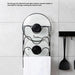5-Tier Wall-Mounted Pot Lid Rack — Stainless Steel, Foldable, Space-Saving