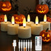 Rechargeable Flameless LED Tea Lights with Remote & Timer — 3D Flicker, 2700K