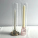 Set of 10 Glass Hurricane Candle Sleeves — 5cm x 27cm